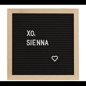 Felt Message Board XO Sienna